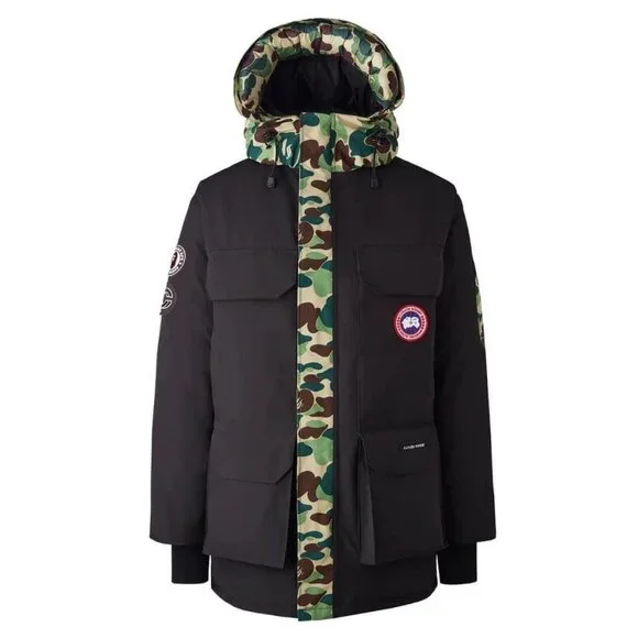 Canada Goose x Bape x Concepts Black/Camo Expedition Parka - Picture 2 of 13
